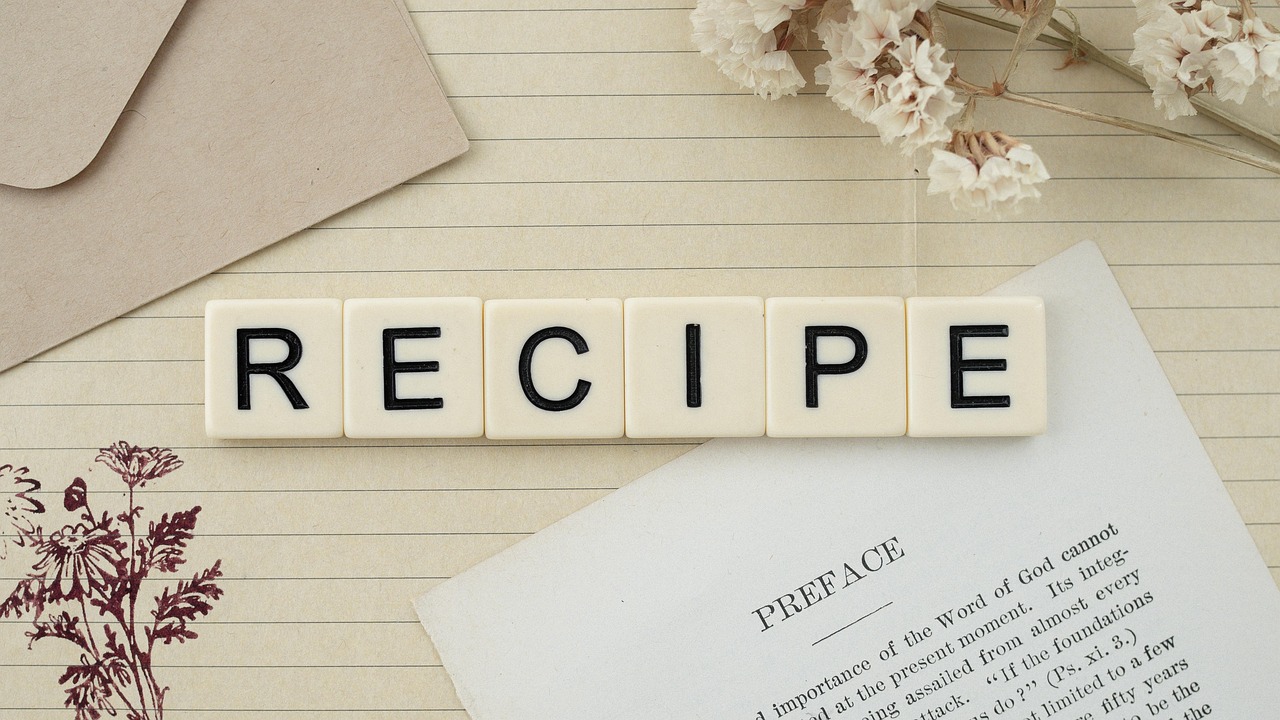 Recipe planning with beautiful styling and natural elements